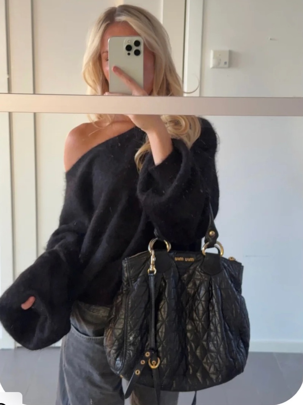 ALVII Black Knit Sweater - Picture 2 of 3